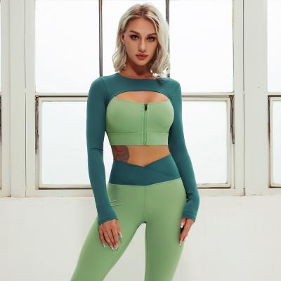 China Breathable Yoga Wear Yoga Sets For Women 2 Piece Spandex Gym Fitness Sets Activewear Gym Wear for sale