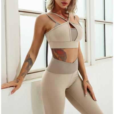 China Breathable Yoga Sets For Women 2 Piece Gym Fitness Sets Sportswear Workout Sets Yoga Leggings With Bra for sale