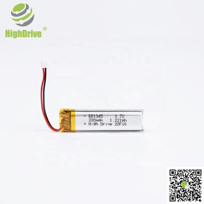 China Toys 3.7v 330mah Highdrive 681345 3.7v 330mAh lipo battery for IoT/Lora/LPWAN/NB-IOT devices for sale