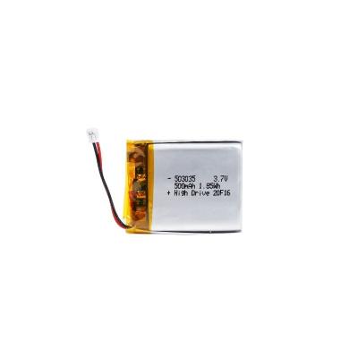 China Bluetooth Highdrive 503035 3.7v 500mah lithium battery 703035/803035/903035/103035 lipo battery IoT/Lora/LPWAN/NB-IOT devices for sale