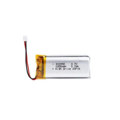 China Toys Highdrive 102050 lithium polymer battery 3.7v 1000mAh lipo battery IoT/Lora/LPWAN/NB-IOT devices for sale