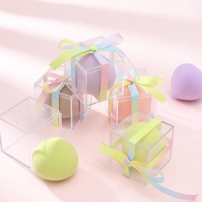 China Wholesale Cosmetic Makeup Sponge Tools Gift Peach Powder Puff Beauty Sponge Marshmallow Soft Blending Blender With Box Package for sale