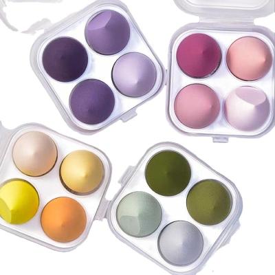 China Cosmetic Tools 4Pcs Makeup Tools Cosmetic Beauty Blenders Powder Puff Makeup Sponge Set With Case for sale