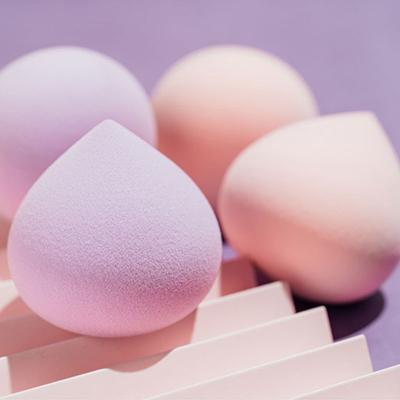 China Cosmetic Tools Custom Logo Peach Shape Marshmallow Soft Polyurethane Big Makeup Sponge for sale