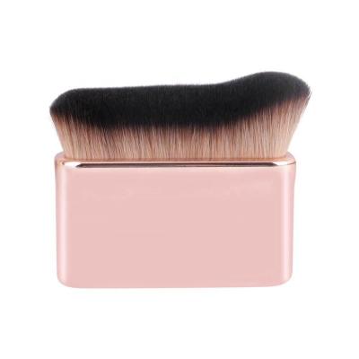 China Spot Brush New Rose Gold Curved Foundation Brush Makeup Foundation Brush Travel Kabuki Portable Body Brush for sale