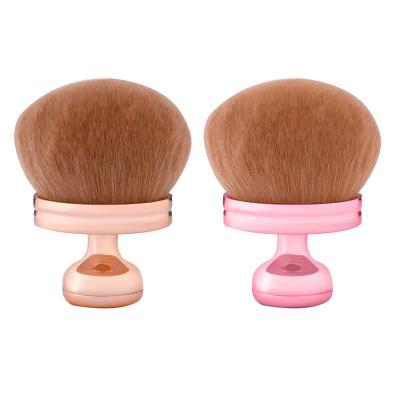 China Angular Blush Rose Gold Soft Synthetic Hair Big Mushroom 2023 Luxury Puff Body Brush Custom Logo Makeup Bronzer Brush For Body Application for sale