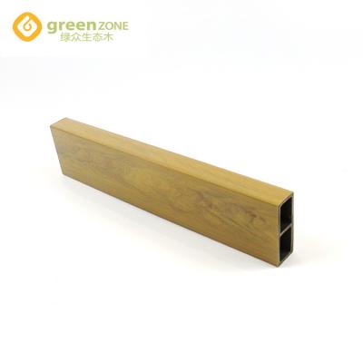 China Wooden Weather Proof Oak Coextrusion Coextrusion Square Hollow Timber Slats Square Hollow Tube for sale