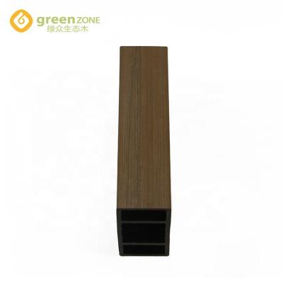 China Outdoor composite wood lath wpc square timber tubes wpc waterproof for sale