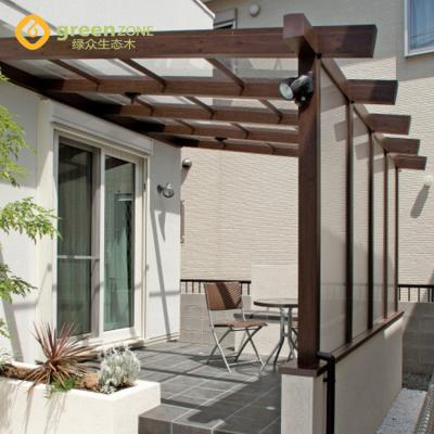 China EUROPEAN Easy Install Gazebo Solid Wood Natural Backyard Timber Pergola Modern Price for sale