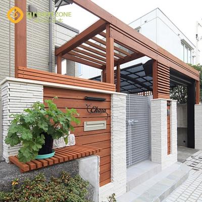 China Easily Assembled Natural Wooden Teak Timber Prices Parking Outdoor Waterproof Pergolas for sale