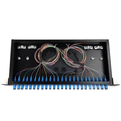 China Port FTTH 24 Fiber Optic Patch Panel SC/UPC Adapter With 1.5m Pigtails Box/ODF for sale