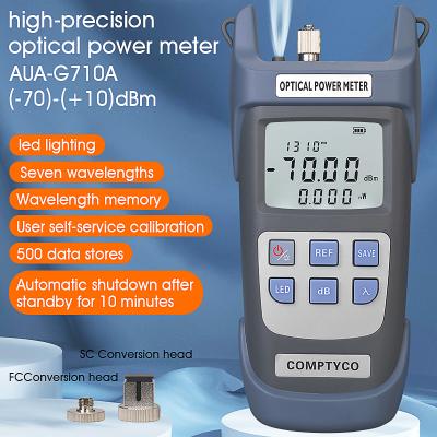 China FTTH Fiber Optic Power Meter Fiber Optic Cable Tester -70dBm~+10dBm SC/FC Connector FTTH AUA-G710A/B for sale