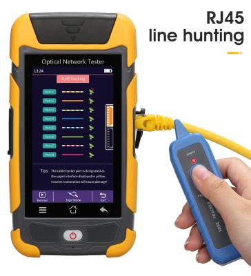 China FTTH OTDR 850/1300nm 1625nm Fiber Optic OTDR Touch Screen VFL OLS OPM Event MapEthernet Cable Tester for sale