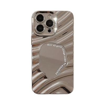 China Shockproof New Design Electroplated silver mirror phone case for iPhone15/14/13/12/11promax  glossy surface wholesale for sale