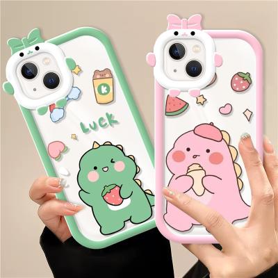 China Shockproof [Little Monster] New design couple dinosaur smartphone case for iPhone15 Female 11promax soft 12 13Fall resistant14 for sale