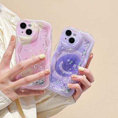 China Shockproof Colorful Flowing Sand Star Water Ripple Suitable for iPhone 14promax Case Soft Case 13 Transparent Full Cover 12 Protective cell for sale