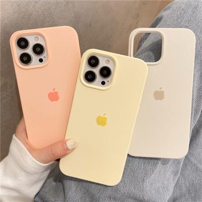 China Shockproof Hot Selling Liquid Silicone Phone Case for iphone 15 14 13 12 11pro promax plus Logo Design for sale