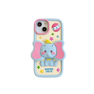 China Shockproof Cartoon Dumbo phone case with kickstand suitable for iPhone11 12 13 14 15promax factory price wholesale for sale