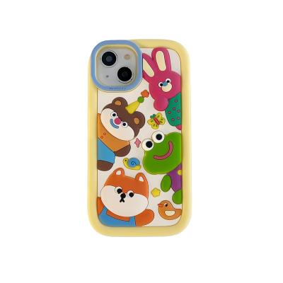 China Shockproof Trendy cartoon animals collection china wholesale luxury mobile phone case Suitable for iphone15/14/13/12/11promax for sale