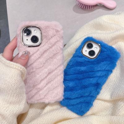 China Shockproof New arrival Plush phone case suitable for iPhone15series 14promax 13 12 11 for sale