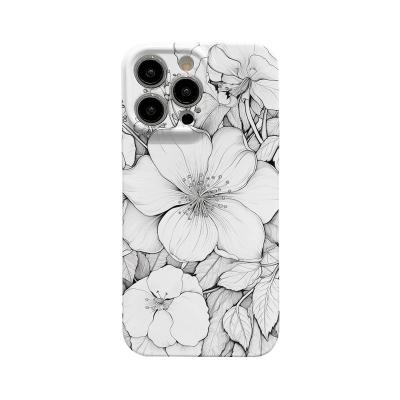 China Shockproof Explosive New Phone Case  Simple Flower Film Shell Custom pattern&Logo Design Suitable for iphone11/12/13/14/15pro/promax for sale