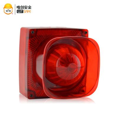 China 24 Volt DC Audible And Visual Flash Sounder Alarm Strobe Sounders Fire Alarm Siren for sale