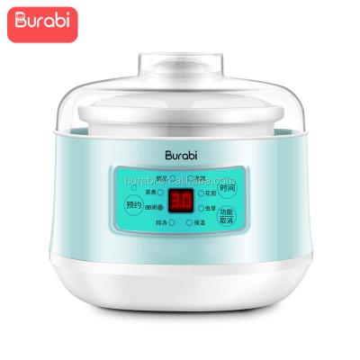 China Electric Ceramic Baby Food Stew Pot, Hot Sale Digital Timer Control Burabi Slow Cooker For Baby Feeding for sale