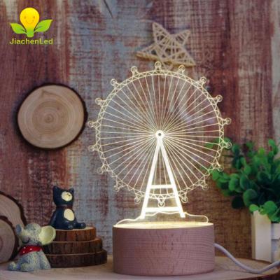 China Eco - Friendly Home Decor 3D Decoration Video Acrylic Led Light for sale