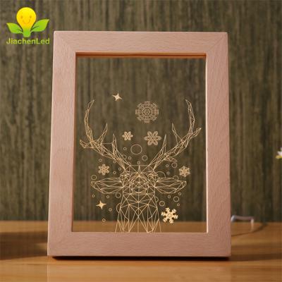 China New Arrival Eco-friendly Customized Led Photo Frame, Photo-frame With Led Light Inside for sale