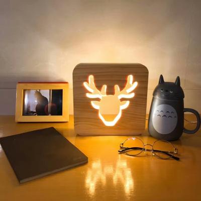 China Eco - Friendly Wholesale Wooden Table Lamp Set Led Table Lamp With Usb Charing Port for sale