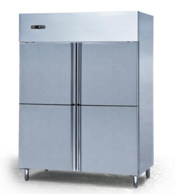 China Luxury Commercial 2 Door Deli Stainless Steel Fridge Freezer Upright Refrigerator for Hotel Restaurant Kitchen for sale