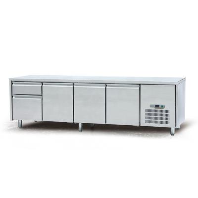 China Deli Undercounter Stainless Steel Refrigerator And Freezer Workbench Under Counter Fridge Equipment for sale