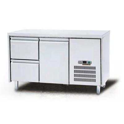 China Grocery Store Factory Price Stainless Steel Commercial Worktable Chiller Freezer for sale