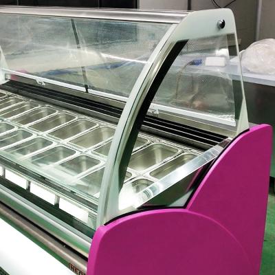 China Single-temperature New Style Commercial Refrigeration Cooling Showcase Shop Equipment Stainless Steel Open Fridge for sale