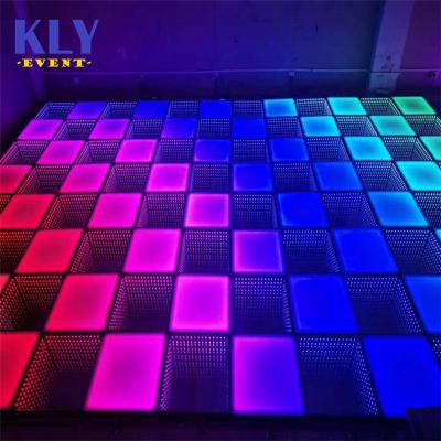 China High Quality Stage Mirror 3D Wedding Dance Floor Magnet Infinity Led Light Stage Dance Floor for sale