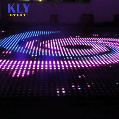 China Interactive Led Stage Dance Floor 3D Pixels RGB Light Portable Wedding Dance Floor for sale