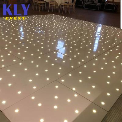 China Stage LED Twinkle Starlit White Light Stage Dance Floor Dance Floor For Wedding Party for sale