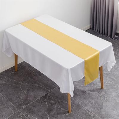 China Wholesale Luxury Banquet Wedding Wedding Party Event Decoration Party Decoration Table Cloth Satin Table Runners Home for sale