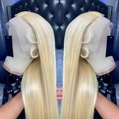 China Blonde Body Wave Human Hair Front Wigs 613 For Women Virgin Hair Color Hd Cuticle Aligned Hair Lace Front Wig Straight Blond Full Lace Wigs for sale