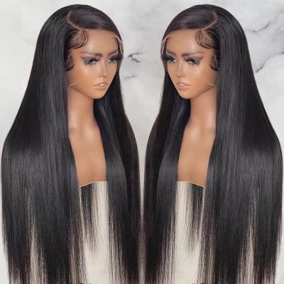 China Wholesale Virgin Brazilian Body Wave Cuticle Aligned Hair Vendor Lace Wig For Color Women Glueless 13X6 Hd Transparent Lace Front Wigs for sale