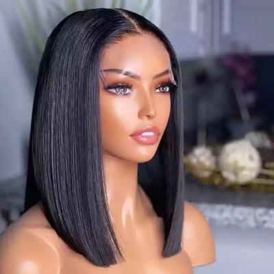 China Cheap Body Wave Short Transparent Hd Lace Human Bob Hair Wig, Brazilian Mink Hair Lace Front Wig, Lace Closure Bob Wigs For Black Women for sale