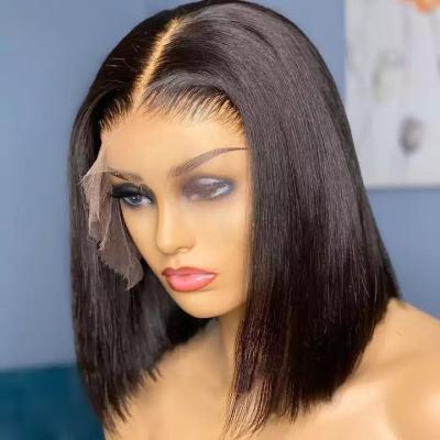 China Wholesale HD Full Lace Body Wave Brazilian Virgin Hair Lace Front Wigs For Black Women Transparent Bob Wigs Human Hair Lace Front Wigs for sale