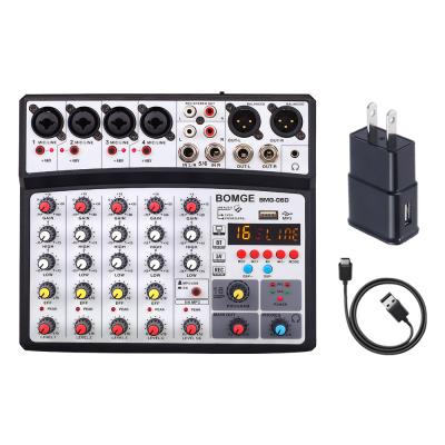 China Small Performance BMG 6 Channel Digital Mixer Audio Interface Mixer Professional For Home Studio Recording for sale