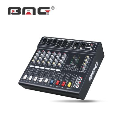 China Stage BMG Professional 6 Channel DJ Audio Mixer With Mp3 Player for sale