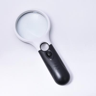 China 2021 Portable Premium Durable 3 Metal Material Led Handheld Reading Magnifier for sale