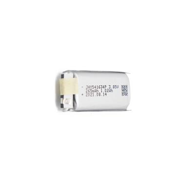 China Video Game Player JHY High Power 541634P 265mAh Lithium Polymer Battery for sale