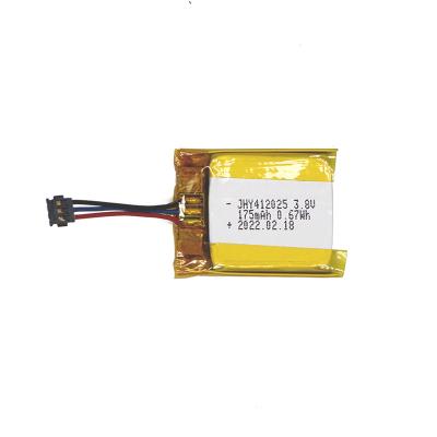 China High Voltage Video Game Player 412025 Battery 3.8V 175mAh Lithium Polymer Battery 3.8V JHY-LP412025HV For Pet Tracker for sale