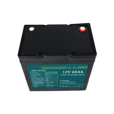 China Home Appliance 2022 Hot Sale Low MOQ JHY Deep Cycle 12V 60AH Lithium Ion Battery Power Battery for sale