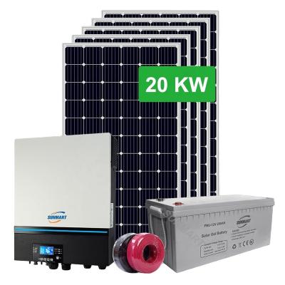 China Lianfa home solar power system product 20kw off grid full system single phase and 20kw/48Vdc PV three phase solar power system for sale