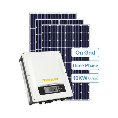 China Lianfa Home Ground Mount 10KW Solar System On Grid Power With 500w Panel for sale